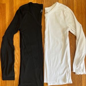 GAP Maternity Modern Long Sleeve Tees - Size Small - Set of 2